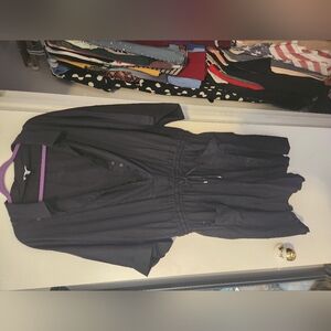 Black button up romper